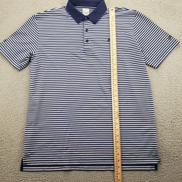 Callaway Shirt Mens Large Blue Striped Polo Golf Short Sleeve Walmart Opti Dri - Picture 13 of 15